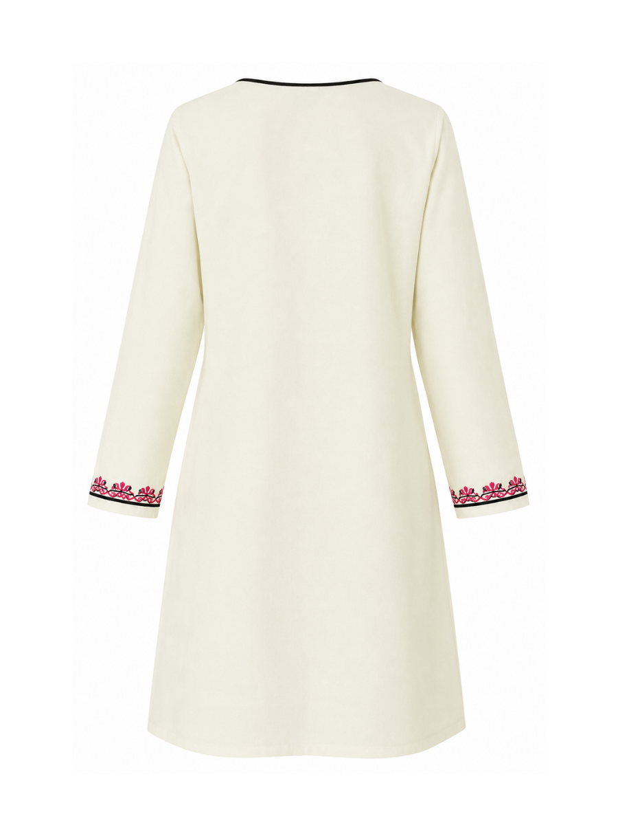 Noor : Aari embroidery summer kurti | Light Gray